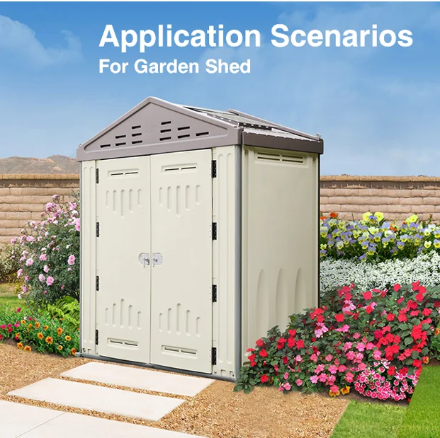 New Prefabricated Garden Storage Shed Outdoor Plastic Shed Large Warehouse Garage House