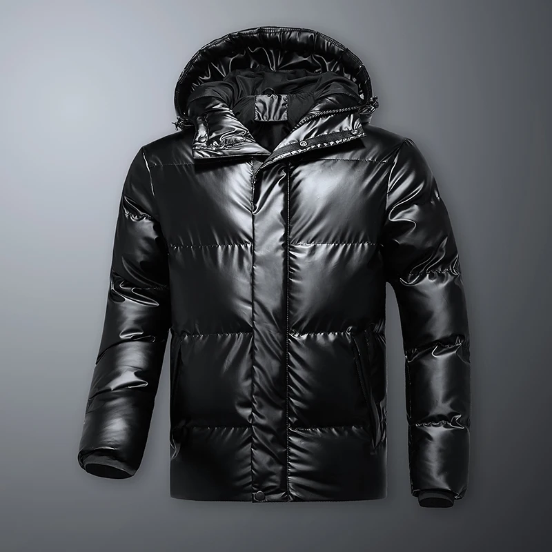 Casual Jackets Men Simple, Winter Korean Designer Hood Down Puffer Jacket Mens