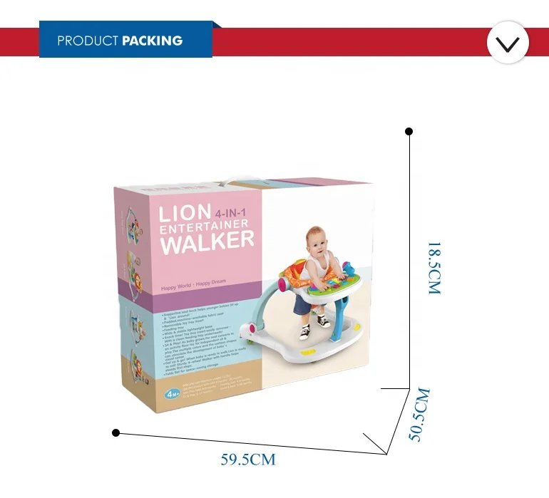 2022 most popular Baby Walker for Standing Stroller Cheap 4 in 1 Baby Strollers Low Moq Giveaways Baby Toy Learning