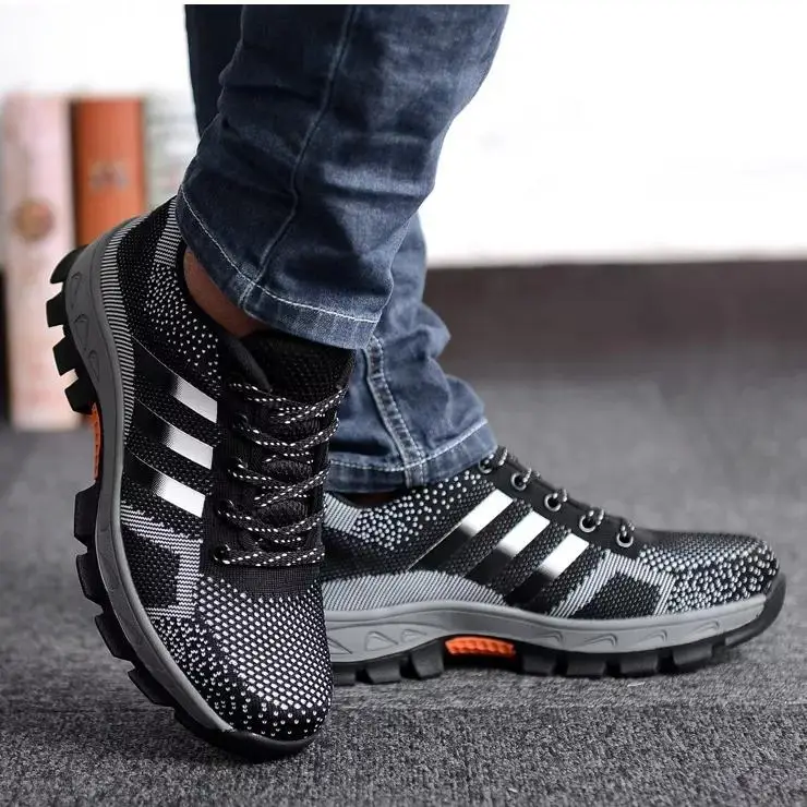 GOTAN 2022 Men Safety Shoes Outdoor Sport Walking Ankle Protective Footwear Steel Toe Work Shoes Non-slip