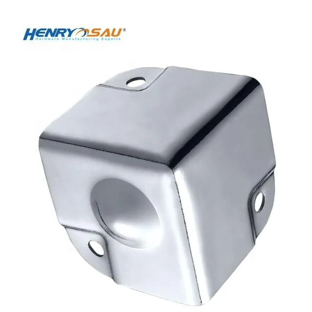 Hot sale Flight case hardware part conventional road case chrome plated corner metal decorative frame flat corner for case parts