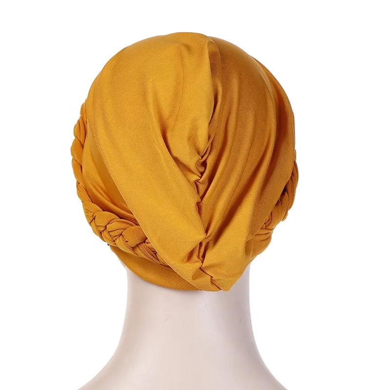 
Muslim Fashion Braid Hats Fez Hats Nail Drill Pure Color Headgear Turban 