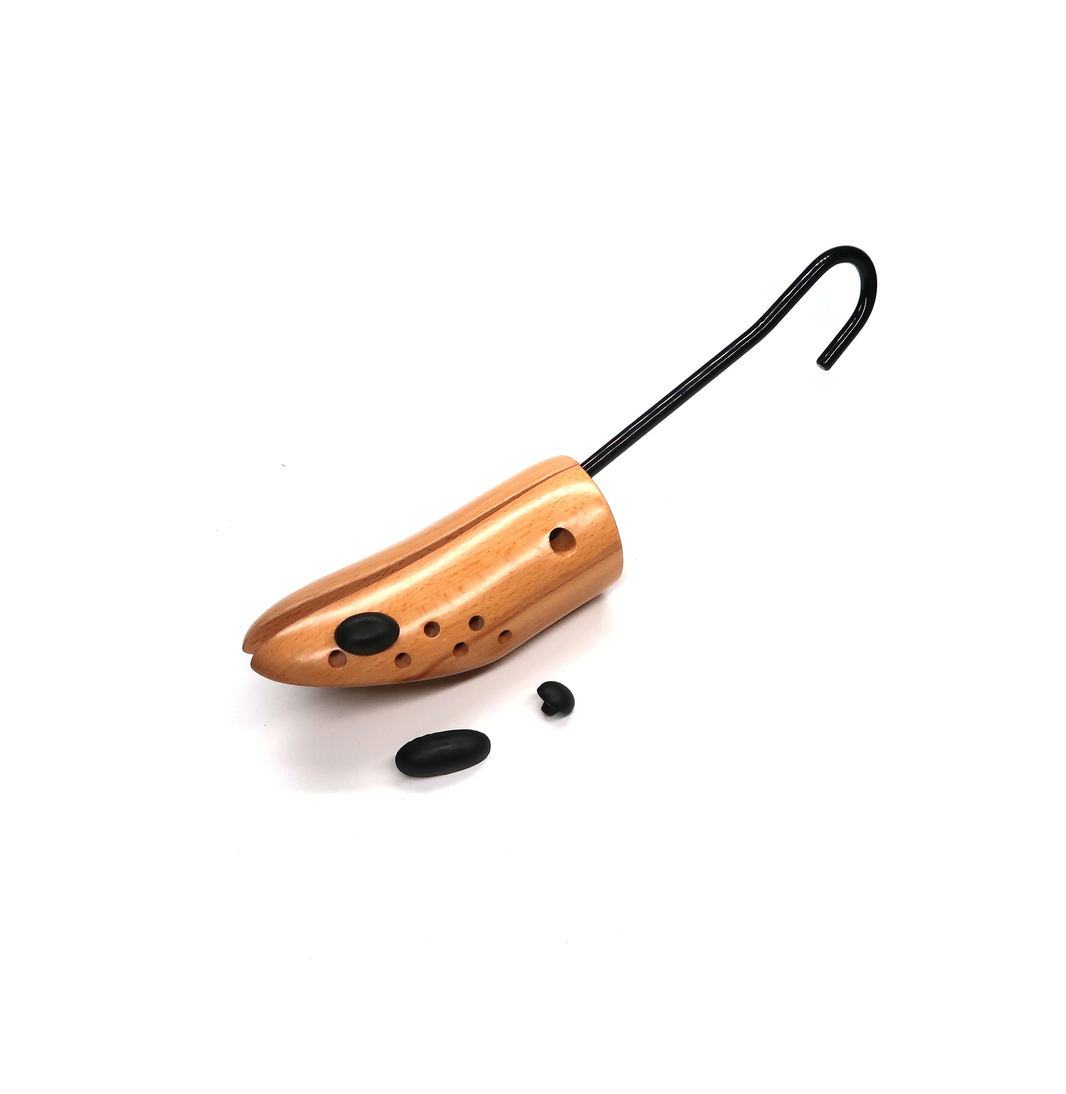 Wooden One Way Shoe Stretcher Canada/ Shoe Expander with Hook Handle in Beech/Hardwood (Varnished) DDP- SS01A