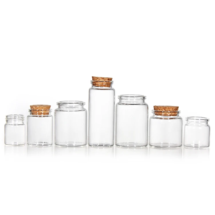 47Mm Diameter Durable Portable Diy Containers Straight Mouth  Small Glass Bottles For Diy