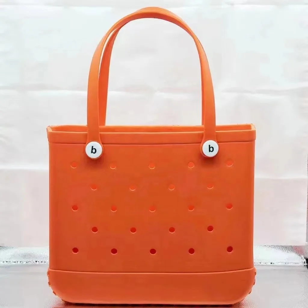 Women Designer Bogg Bag Beach Bags Luxury Summer Hole Tote Large Shopping Fashion Plastic Basket Lady Beach Silicone Bog Purse