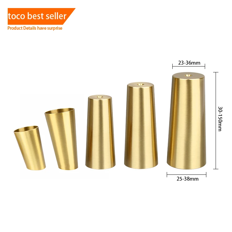 Toco Stainless Steel Rectangular Chair Leg Covers Camping Dining Table Chair Anti Slip Leg Cap Covers 5mm Oval Brass Chrome