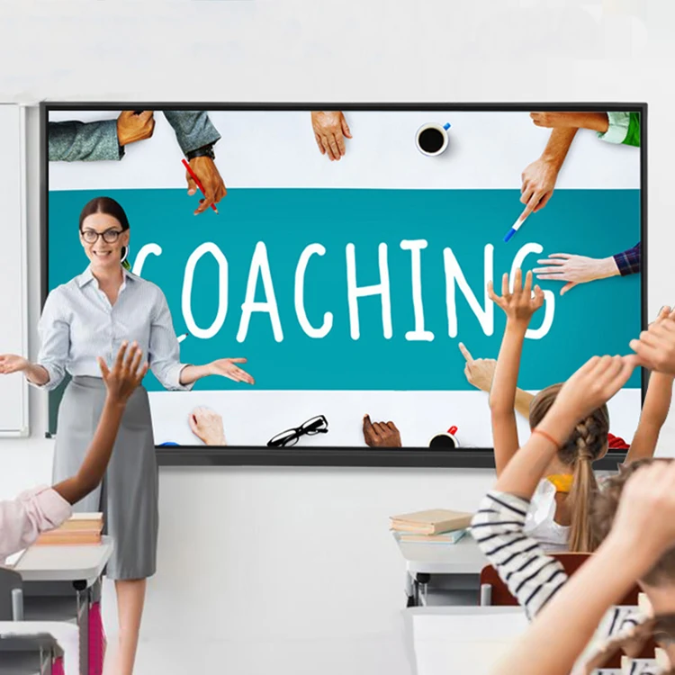 55 65 75 85 100 inch Capacitive Touch Interactive Smart Board with Dual System and Wireless Screen Projection Teaching