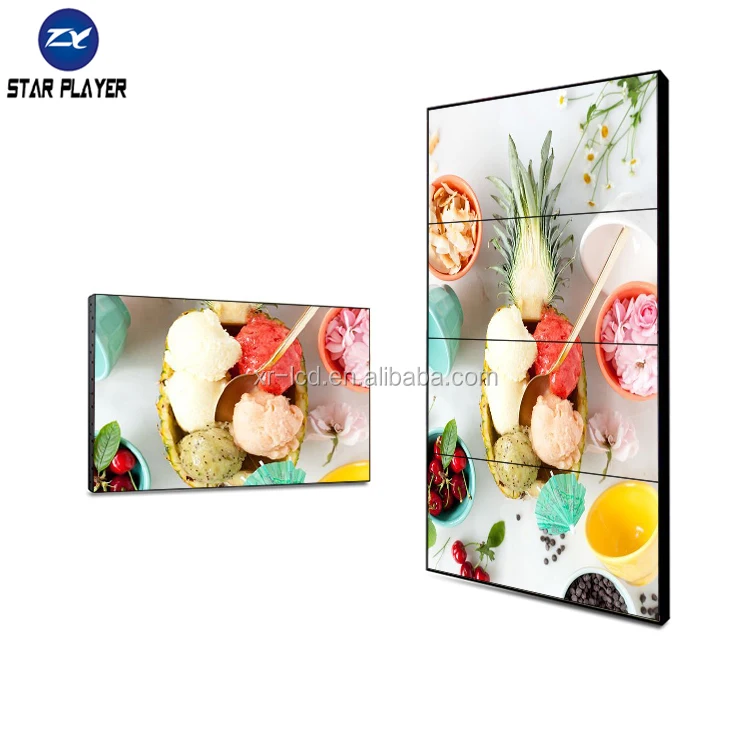 
2x2 1.8mm/3.5mm/5.5mm 49 Inch lcd splicing screen vidmate video player monitor video wall 
