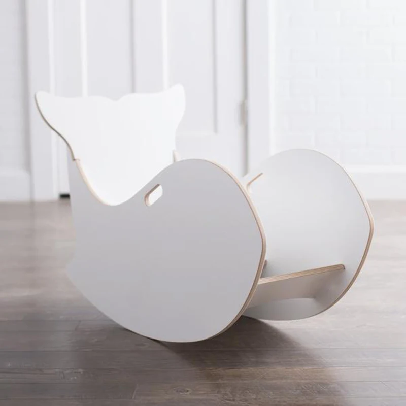 Высококачественное детское деревянное мини-кресло-качалка с