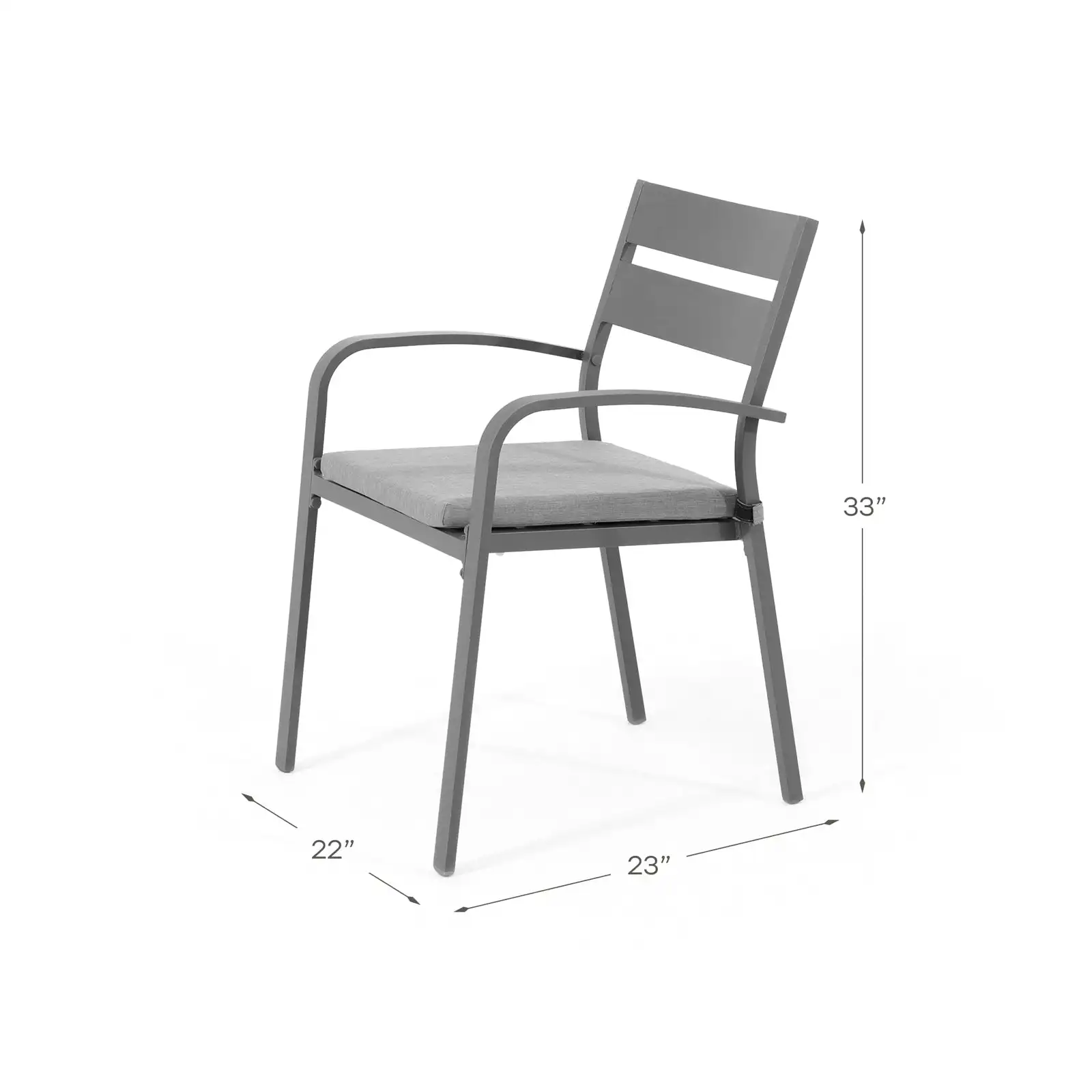 AJUNION Aluminum Outdoor Dining Set Round Table Armchair Garden Table and Chairs Set for 4 Person