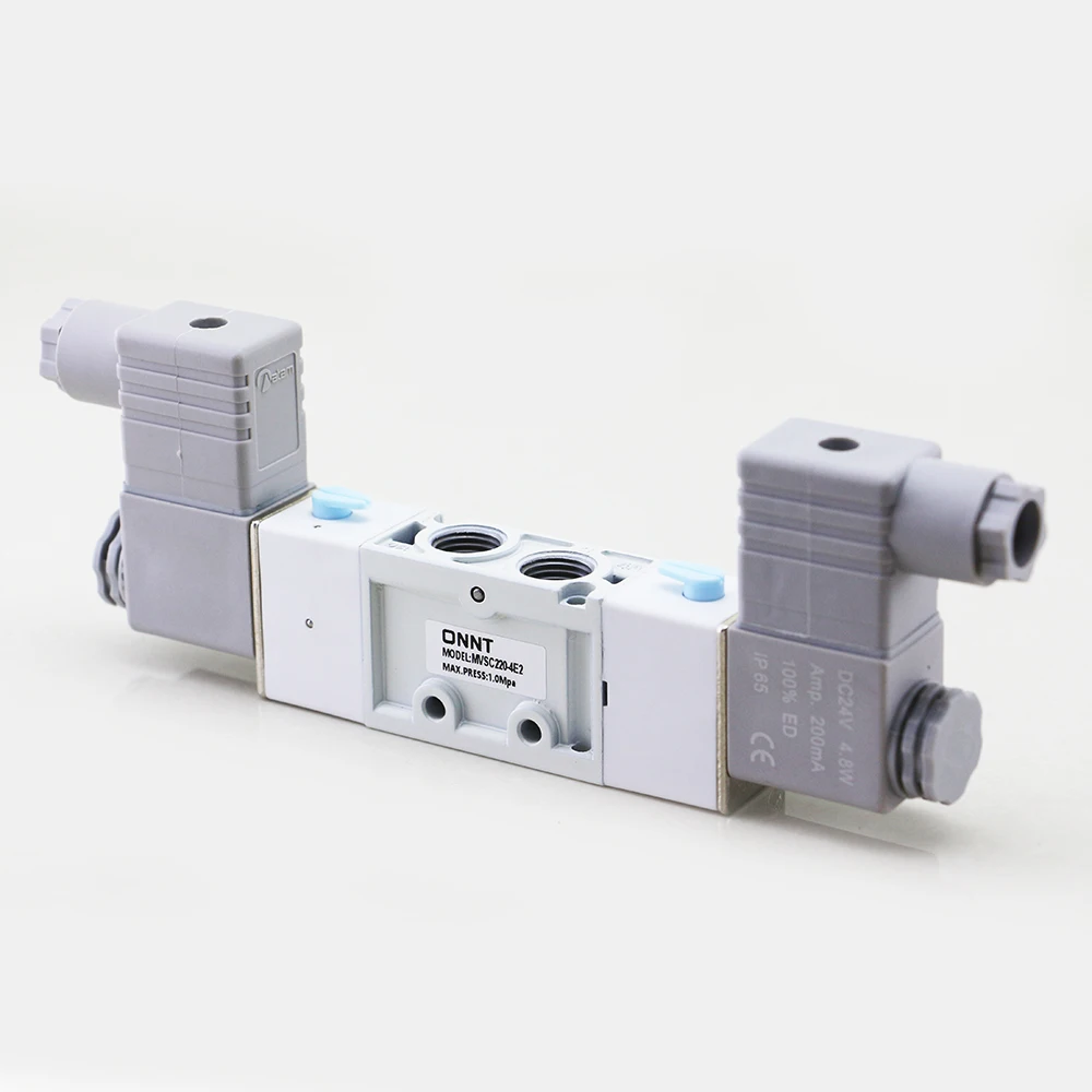 5/2 (Two-Position and Five-Port)  Double Coil Solenoid Valve Pneumatic MVSC 220 4E2 DC24V AC220V Mindman Pneumatic Valve