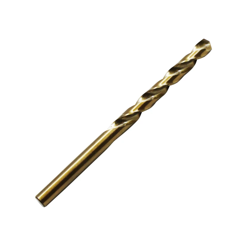 DIN338 amber finished hss twist drill bit fully ground hole maker for metal drilling bits