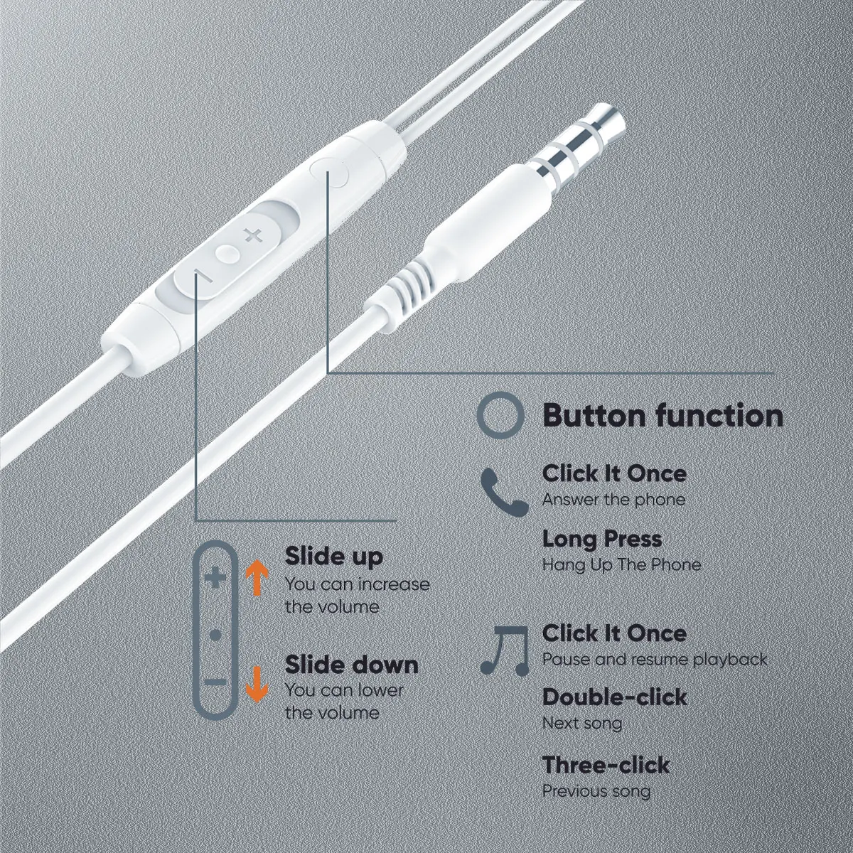 VIDVIE Cheap Stereo Sound Auriculares 3.5 mm Handsfree Wired Headphone With Microphone