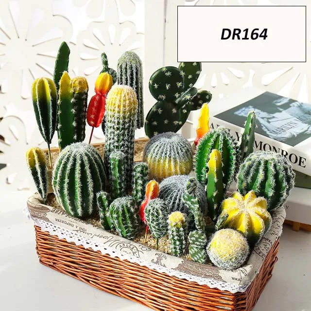 DR164 Mini Green Indoor Succulent Artificial Desert Plants artificial cactus