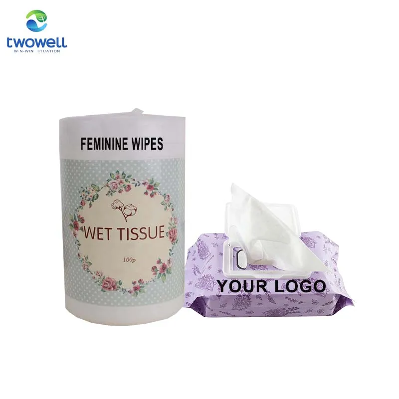 High Quality Custom Size Cotton Soft Alcohol Free Individual Packed Feminine Wet Wipes