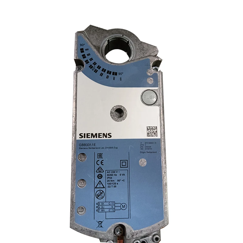 siemens GBB161.1E Rotary air VALVE Damper Actuator, AC 24 V,0~10V, 25 Nm, 150 s