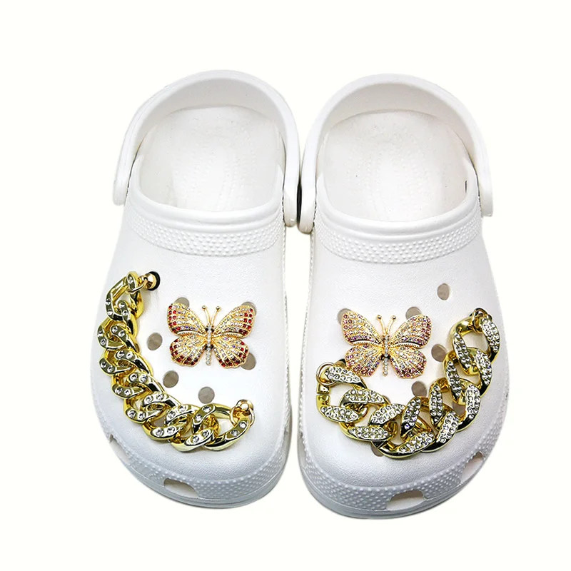 Luxury Bling Metal Shoe Charms Wholesale Fashion Designer Charms Cute Custom Shoe Decorations Shoe Buckle Accessories Kids Gifts