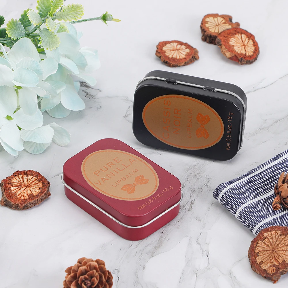 Metal rectangular hinged tin boxes