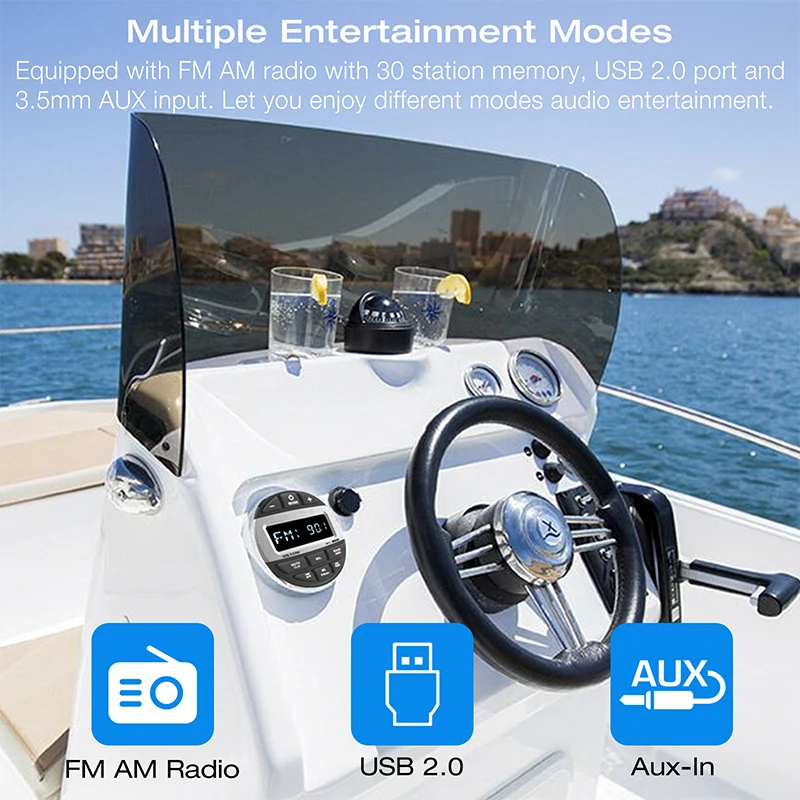 JMC MP3 Player Marine Radio FM Radio BT For Marine Golf