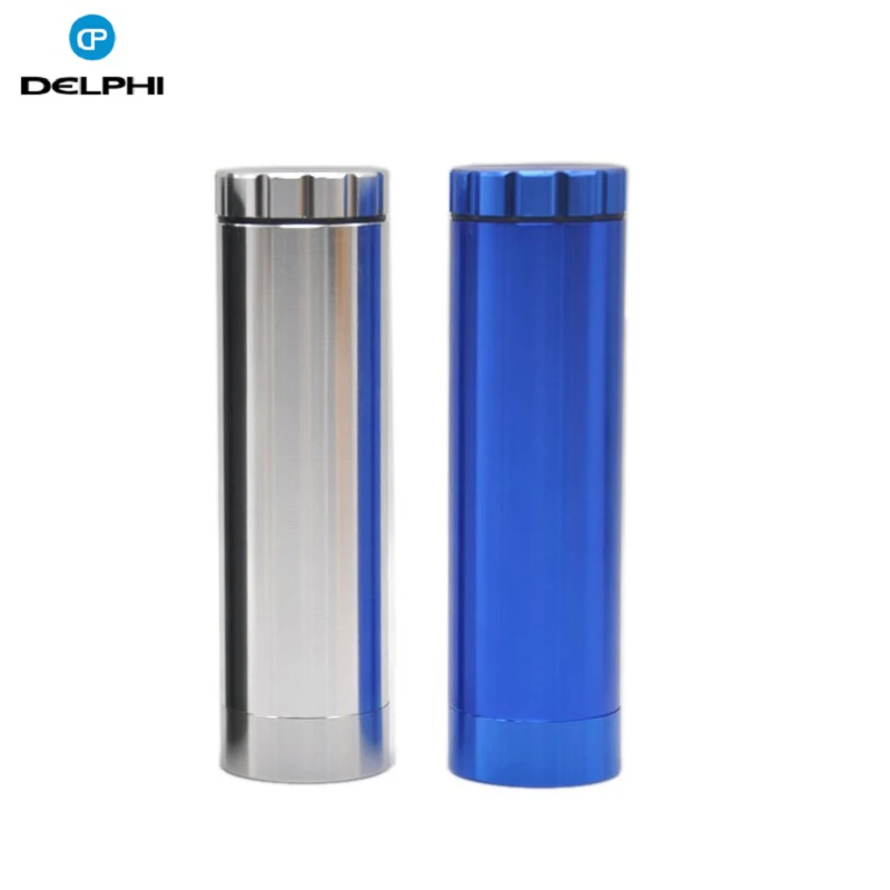 
New Aluminum Tobacco Herb Grinder 2 layers + Storage Container + One Hitter Ceramic Dugout Pipe Smoking Accessories 