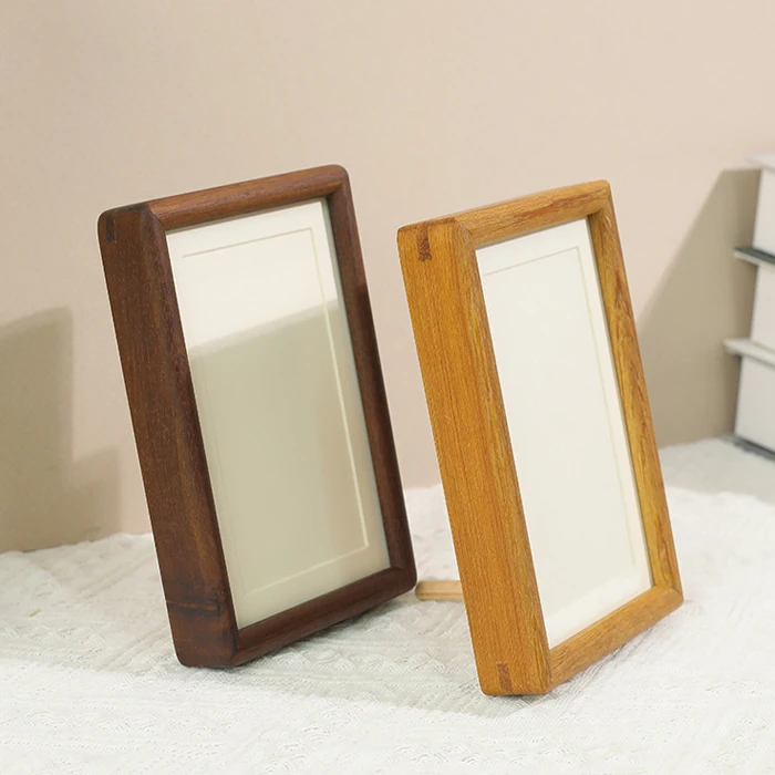 Black White Walnut Wood Decoration Art 3d Shadow Box wooden photo frame