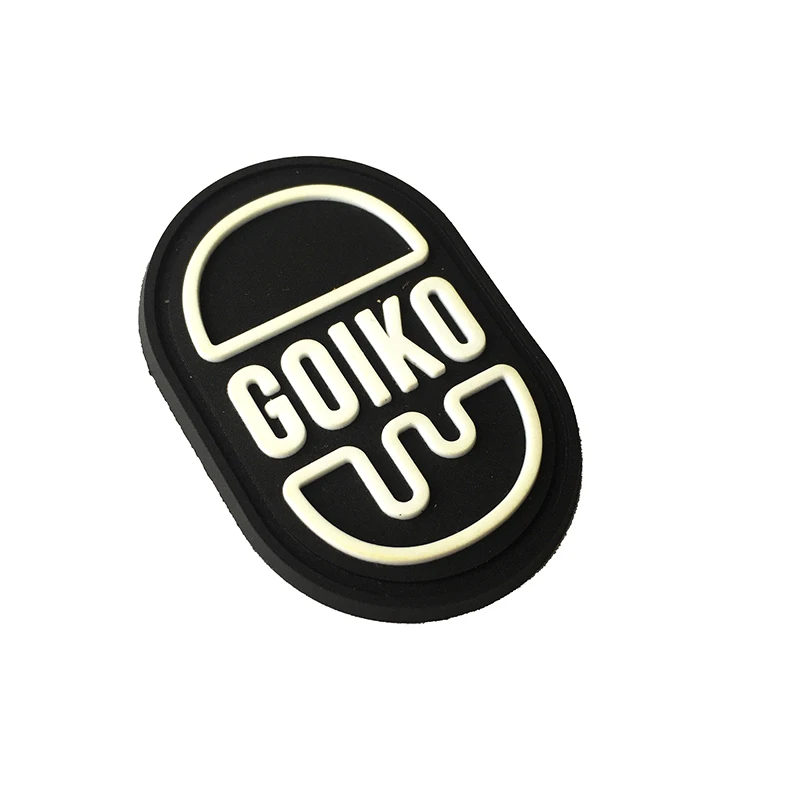 custom personalized logo custom soft pvc garment rubber badge silicone patch