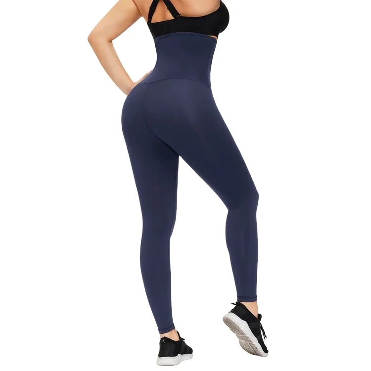 Hot Selling Women High Compression Leggings Bodybuilding Yoga Push Up Hooks Shapewear Leggings Slimming Waist Trainer Leggings