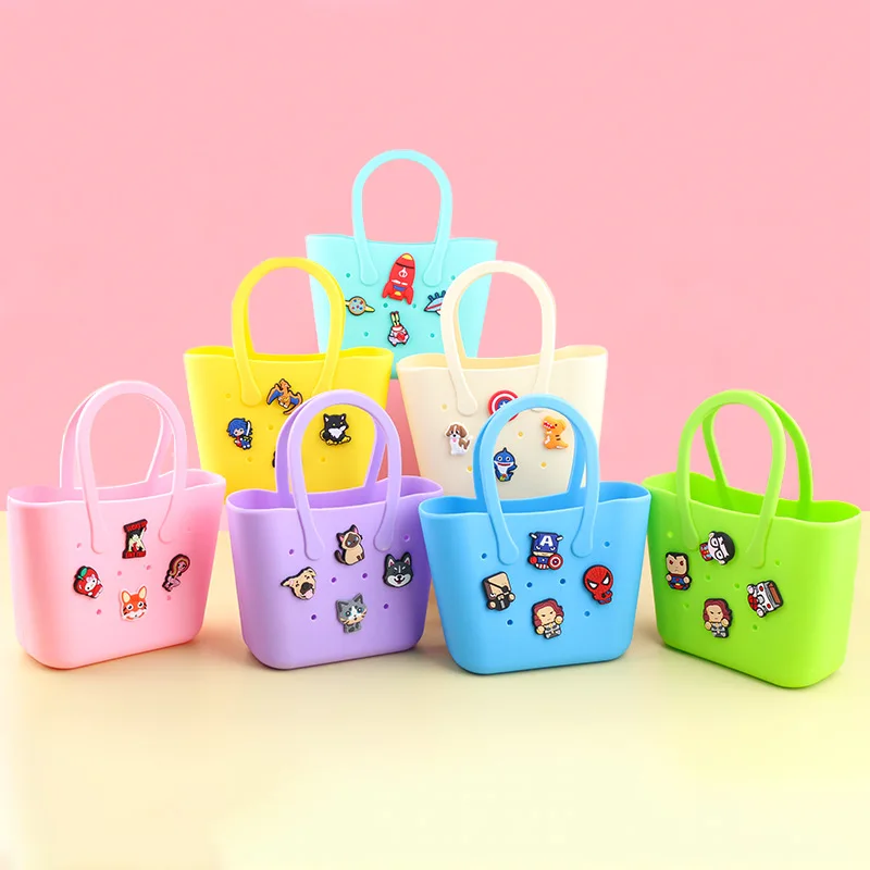 Portable Waterproof Beach Bag Mobile Phone Fashion EVA DIY Key Holder Lightweight Small Children Summer Walks kids women 3d bag