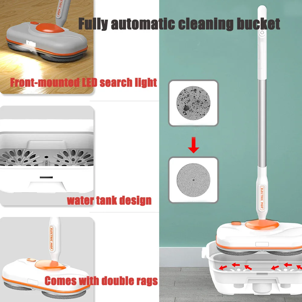 Fast Delivery Wholesales 45w 14.4v Home Appliance Wireless Cordless Electrical Electric Mop bucket machine Floor Cleaning