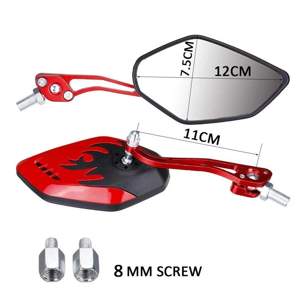 1pair Alloy Bicycle Mirror 360 Degrees Rotation Universal Motorcycle Mirror Electric Bike Mirror 22120