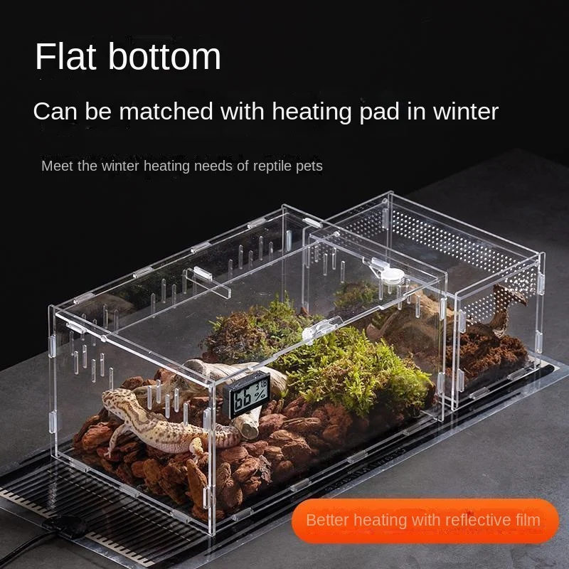 High Quality  Acrylic Reptiles Incubation Box Terrarium Cage For Frog Spider Insect  Reptiles Accessories Display Cases