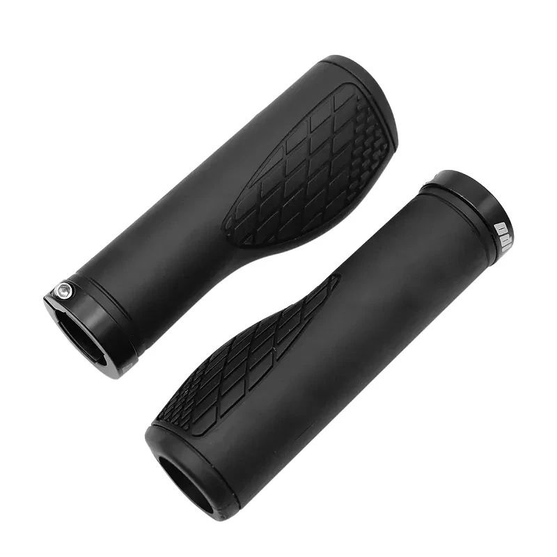 ODI Bicycle Handle with Lock Ring Grips Mountain Cycling Silicone 22.2mm Anti-slip Handlebar Grip for Brompton MTB BMX Folding