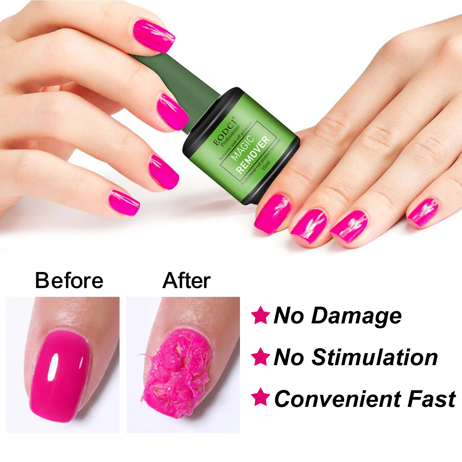 Wholesale Popular Nail Care Harmless 15ml Quick Nail Glue Remover Private Label Liquid Nail Polish Gel Remover