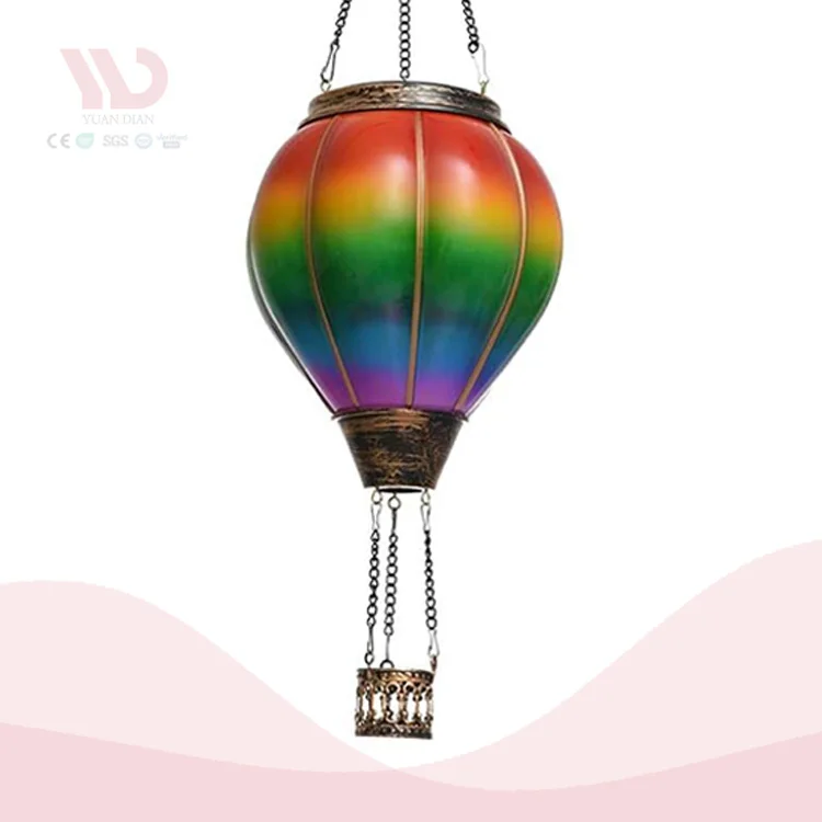 Пластиковая веранда для сада на открытом воздухе водонепроницаемые радужные светодиодные фонари подвесные солнечные воздушные шары