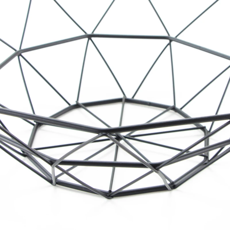 High Quality Custom Iron Steel Fruit Bowls Basket Round Metal Storage Wire Mesh Baskets