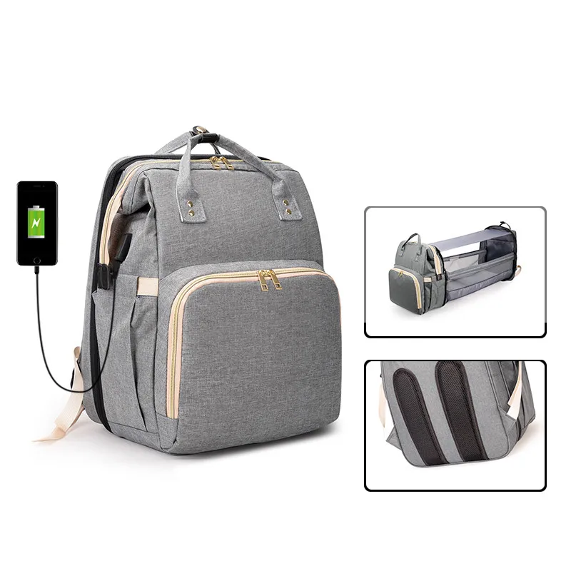 Wholesale Multi Purpose Portable Outdoor Changing Set Baby Diaper Bag Foldable Kids Girls Travel Bed Custom Stroller Organizer