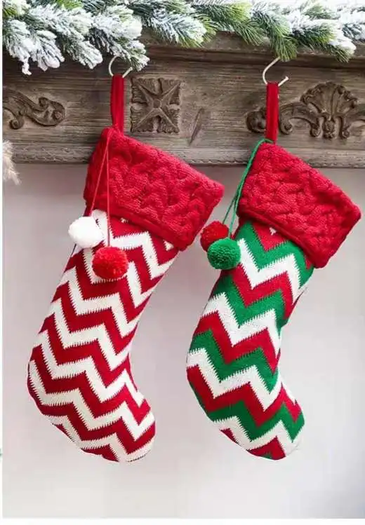 Merry Christmas Tree Decorations Santa Stocking Christmas Ornaments Gift Bag