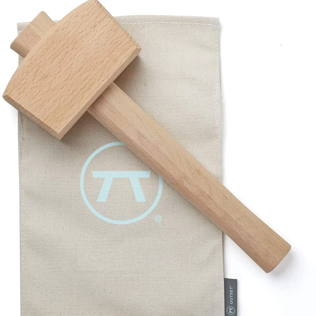 glacio Ice Mallet and Lewis Bag Wood Hammer and Organic Canvas Bag for Crushed Ice