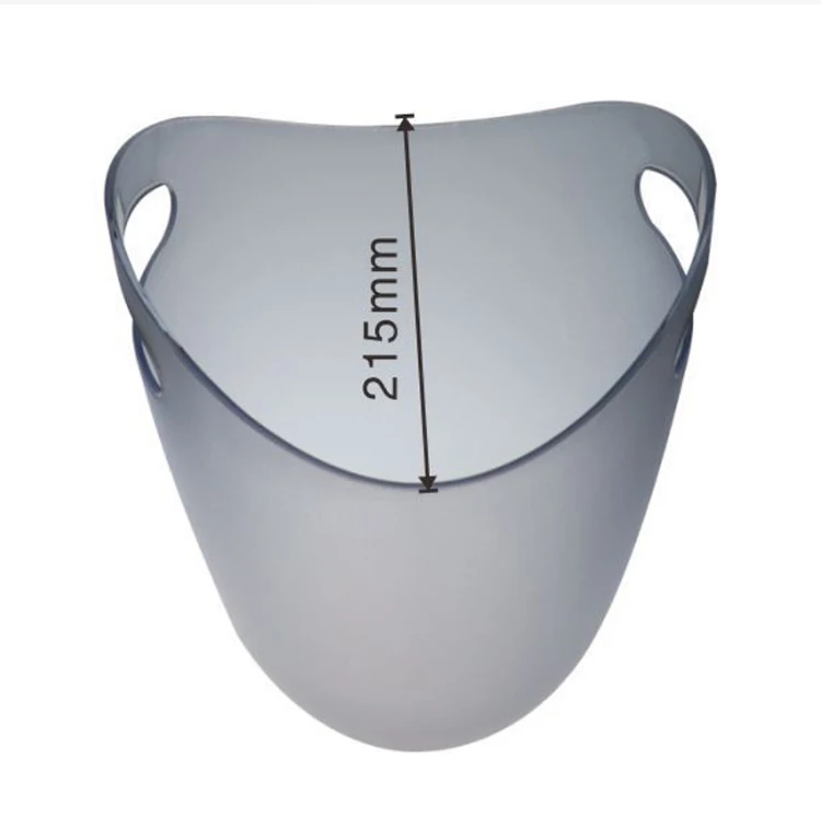 Wholesale KTV Bar Party Oval Shape Wine Vodka Whiskey Beer Champagne Buckets Acrylic Plastic Ice Bucket