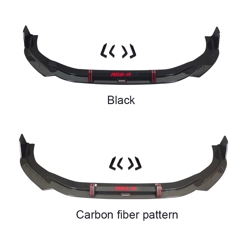 car body kits Gloss Black front bumper lip Splitter for Audi A5 RS5 B8.5 B9 2020 2021 2022