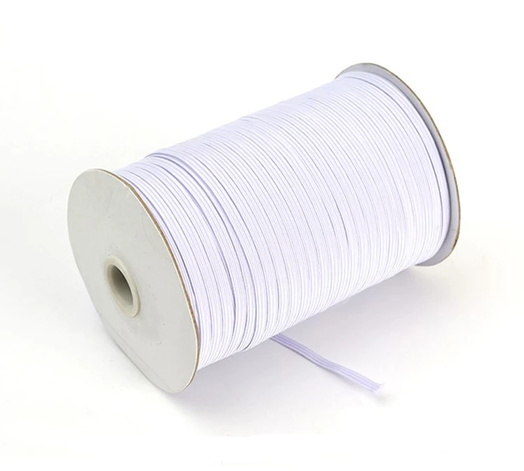 Black White Elastic Rope Flat Elastic Ear Band For Home Textile