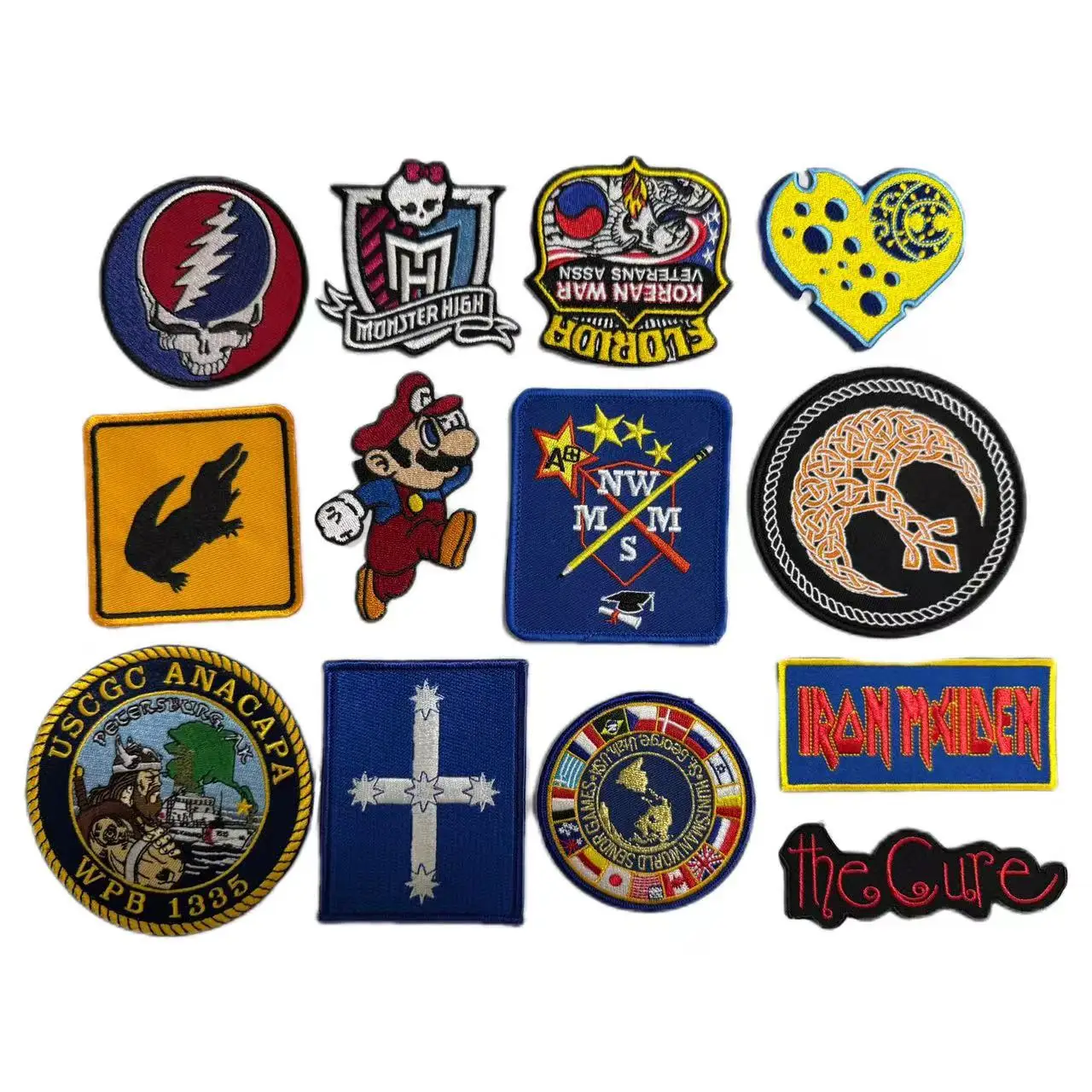 Manufacturer Wholesale High Quality Custom Full Half Embroidery Badge Patch