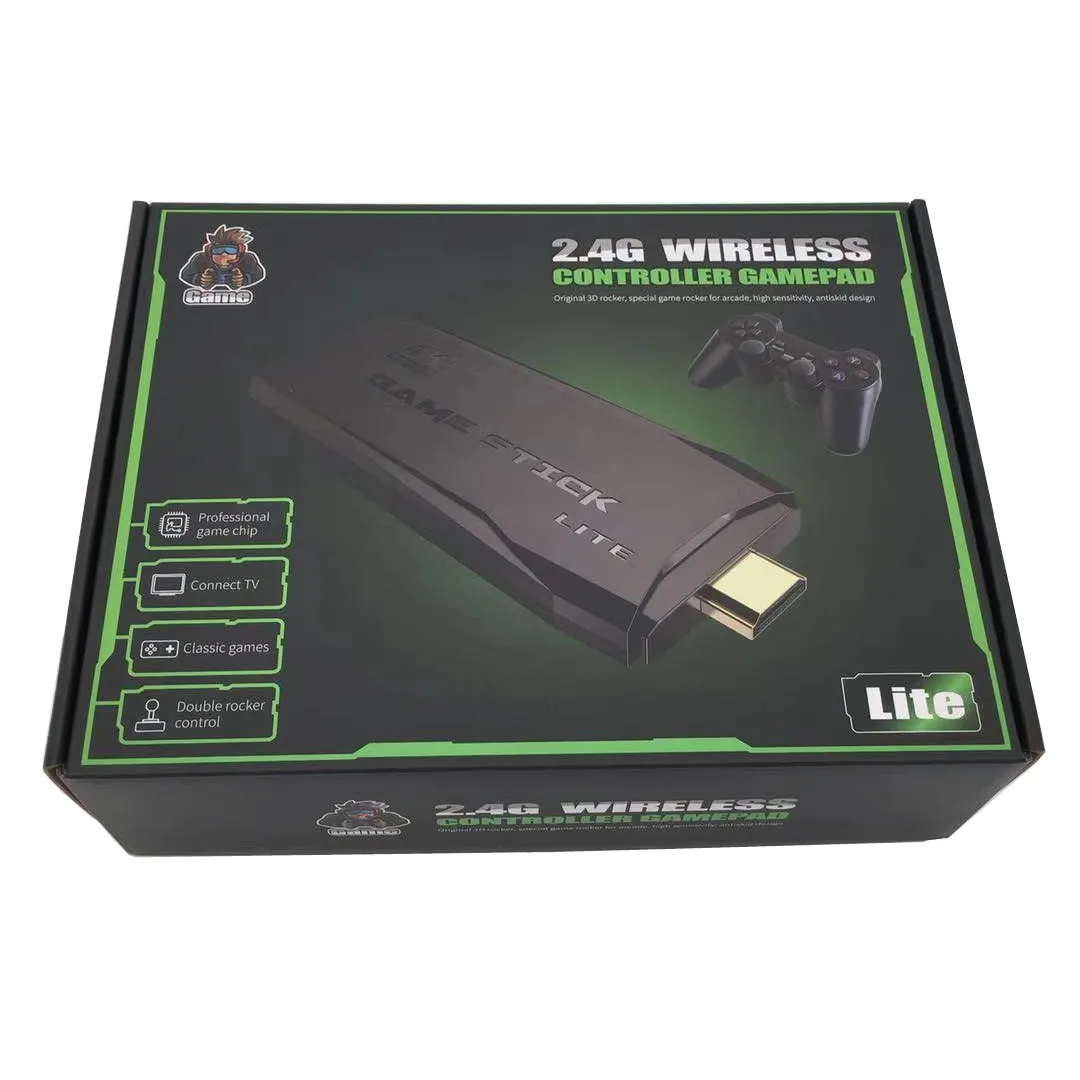 Wholesale wireless console 2.4G built-in 3000/10000 gaming video game console Mini classic retro home TV stick HD video games