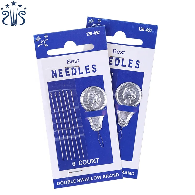 6 шт. 120-092 новые острые Швейные иглы с Threader DIY швейный инструмент рукоделие ручная швейная игла