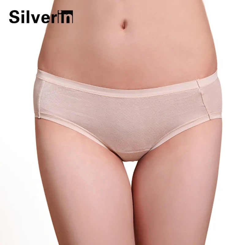 Whosale custom silver fiver anti-microbial modal women lingeries