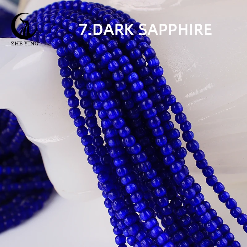 Zhe Ying Wholesale 2mm cats eye round hydro beads 14 colors chinese Loose Mona Lisa opal crystal beads for jewelry making