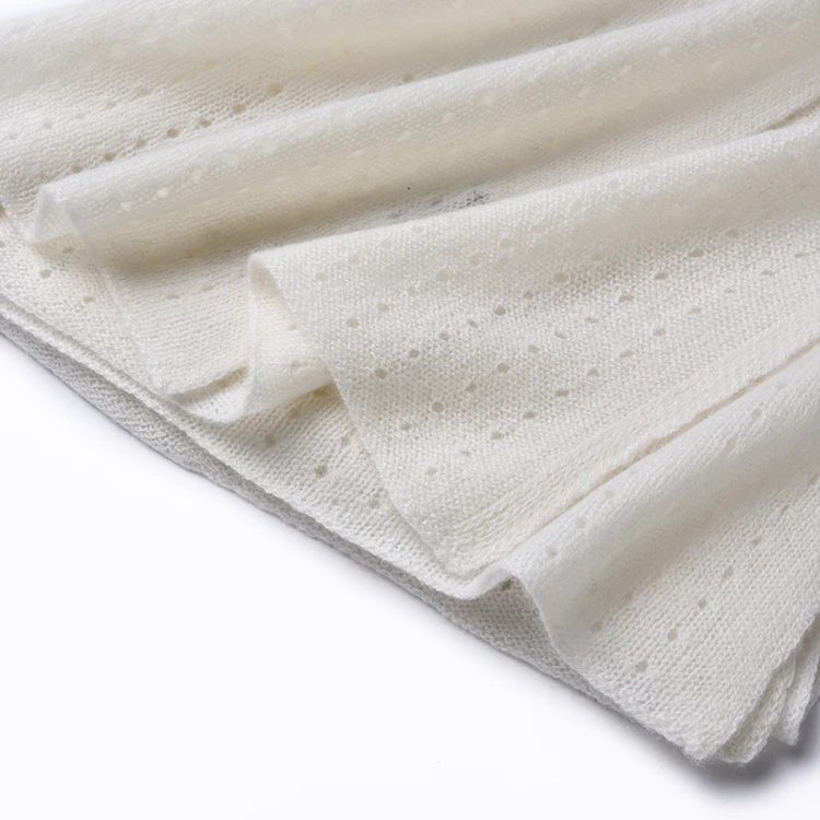 Winter Neck Warm Thick Knit Scottish Cashmere Pattern Knitted net 100% Cashmere Scarf for Women