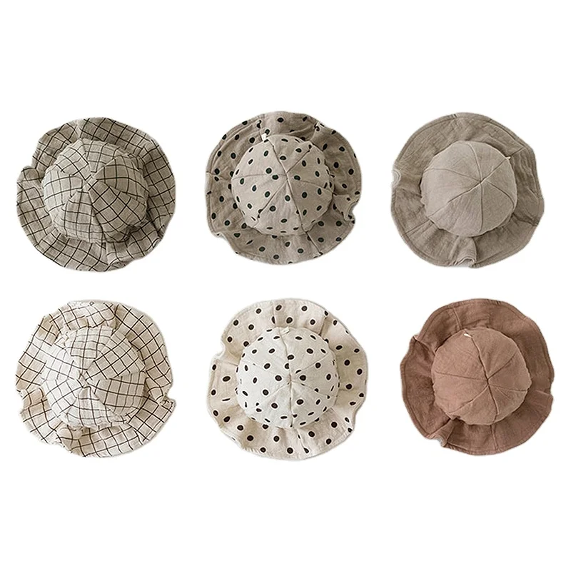 BSCI Factory Summer Baby Bucket Hat Foldable Bucket Cap for Kid Children