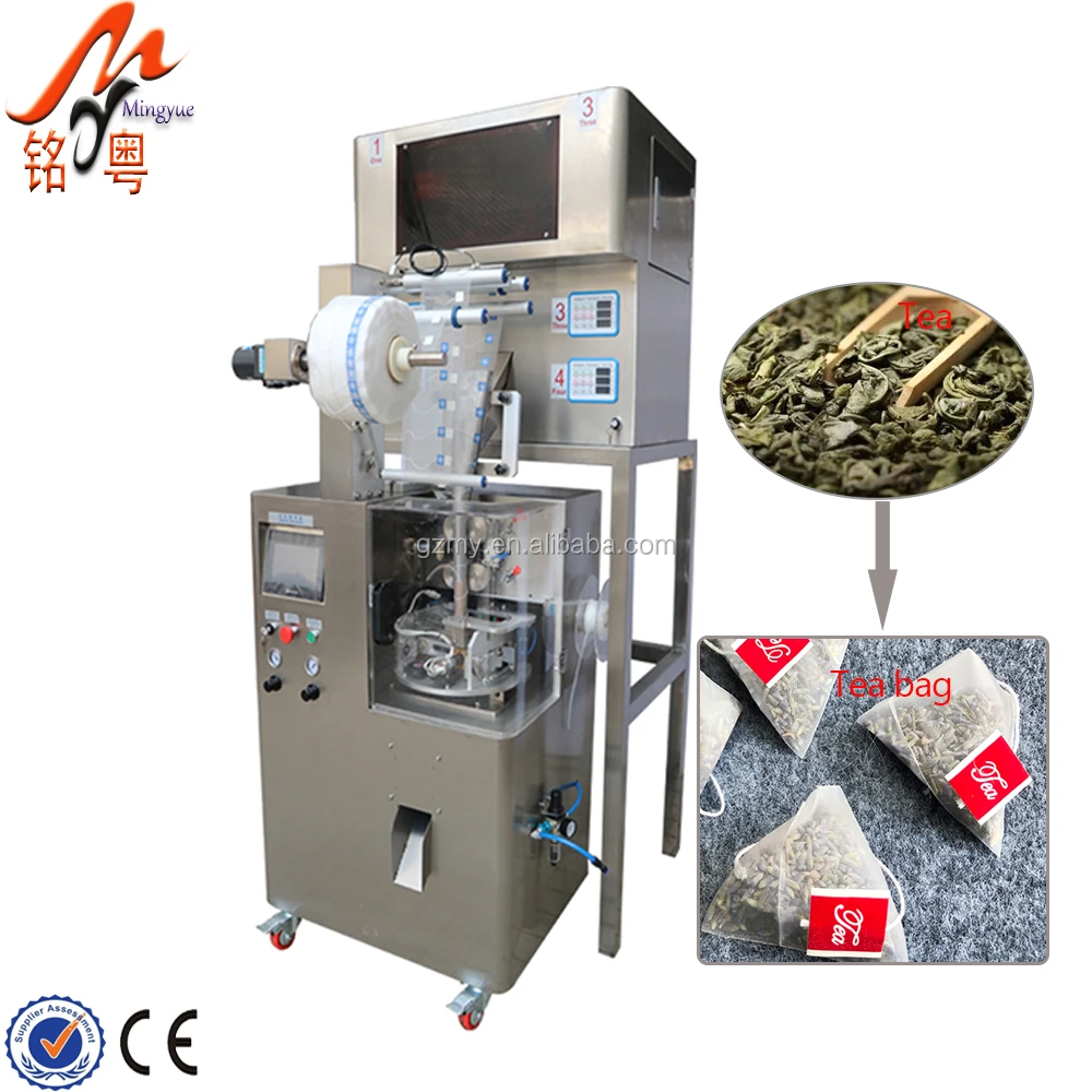 Автоматическая ультразвуковая квадратная нейлоновая треугольная упаковочная машина с резьбой и биркой для черного и зеленого чая с цветами