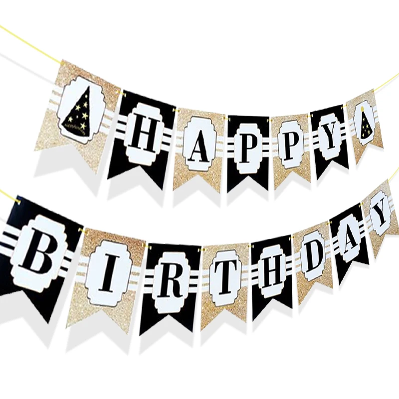 Блестящая шапка для дня рождения, детский баннер на день рождения, товары для вечеринки в честь Дня Рождения